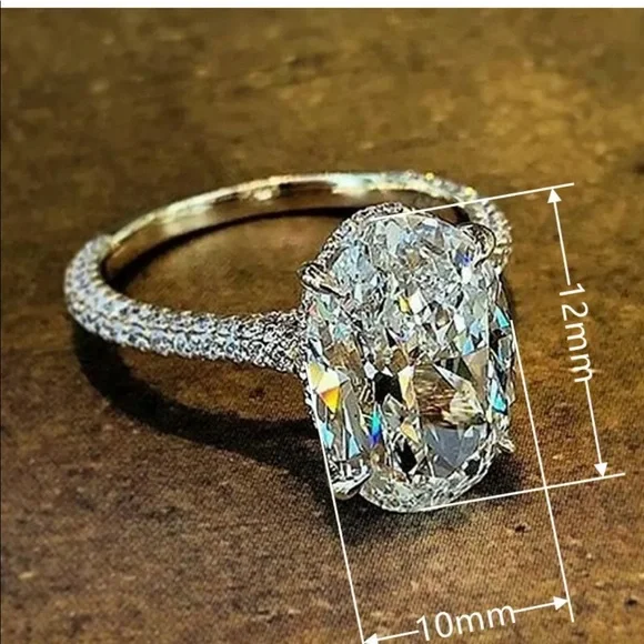 925 silver bank rock for prong wedding ring